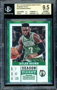 Jaylen Brown 2017 Contenders Draft Picks Draft Ticket #23 Beckett 9.5